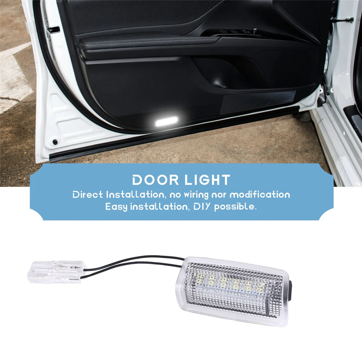 2Pcs for Toyota Land Cruiser 200 Series 150 Series Prado MK4 J150 Lexus ES240 IS250 LED Courtesy Door Light Bulb White