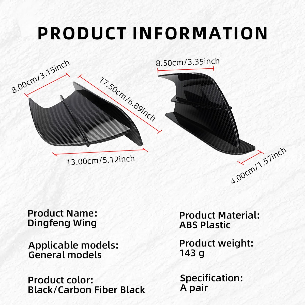 Motorcycle Winglet Aerodynamic Wing Kit Spoiler For Kawasaki Ninja ZX6R YAMAHA ZYF R1 R6 Universal Motor ATV UTV Accessories