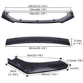 For Audi A3 S3 RS3 Front Bumper Lip Splitter Spoiler Matte Black