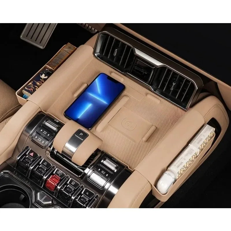 For BYD Leopard 8 Auto Wireless Charging Silicone Pad Modified Auto Center Control Anti-skid Pad Storage Box Upgrade Parts