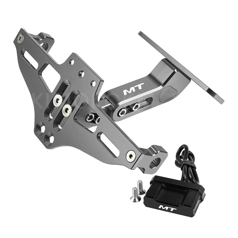 Motorbike Adjustable Durable Led Number MT Plate Holder Turn Signal Lights Universal Number Plate Holder For Yamaha MT 07 09 10