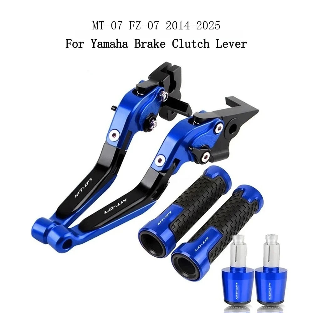 Motorcycle CNC Adjustable Folding Extendable Brake Clutch Levers Handle For Yamaha MT-07 FZ-07 MT 07 FZ07 MT07 FZ 07 2014-2025