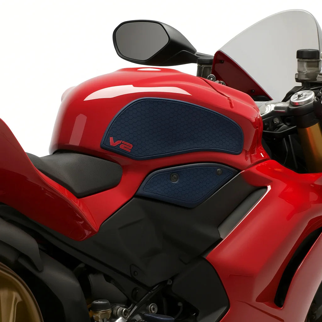 NWE 2025 Non-Slip Tank Pad for Ducati Panigale V2 / Streetfighter V2 Motorcycle Fuel Tank Accessory Waterproof Side Fuel Tank Pa