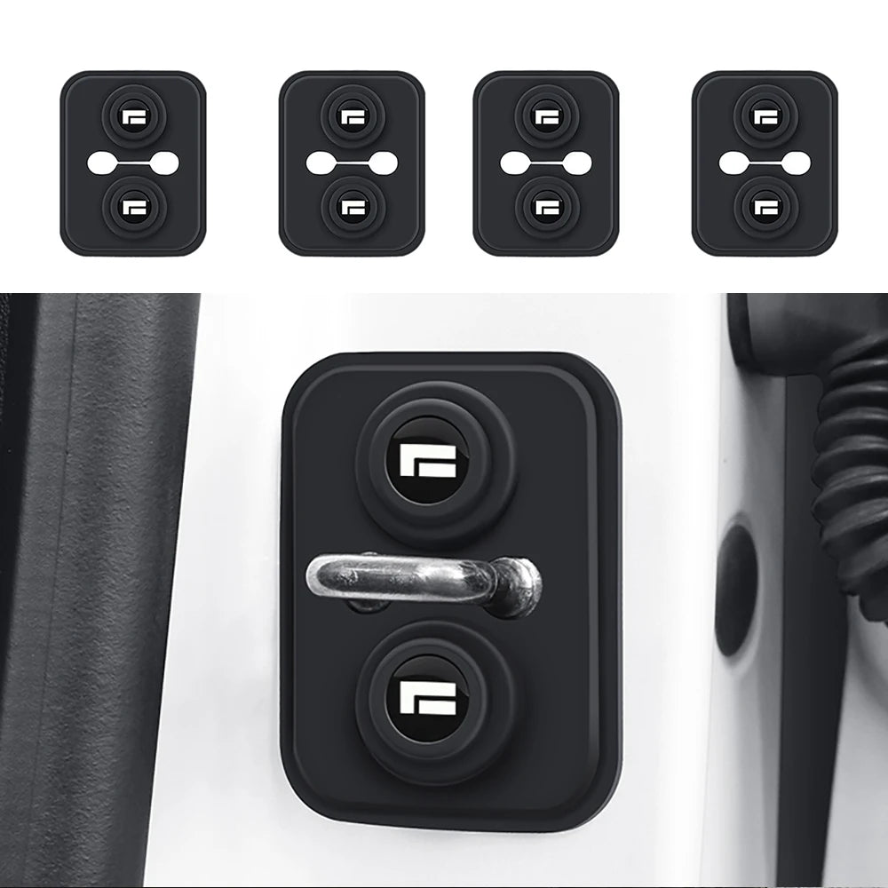 Car Siliconel Door Lock Cover Door Lock Protection Cover Accessories Fit For BAIC JishiI Polestone 01 Rox 01 2024 2025 2026