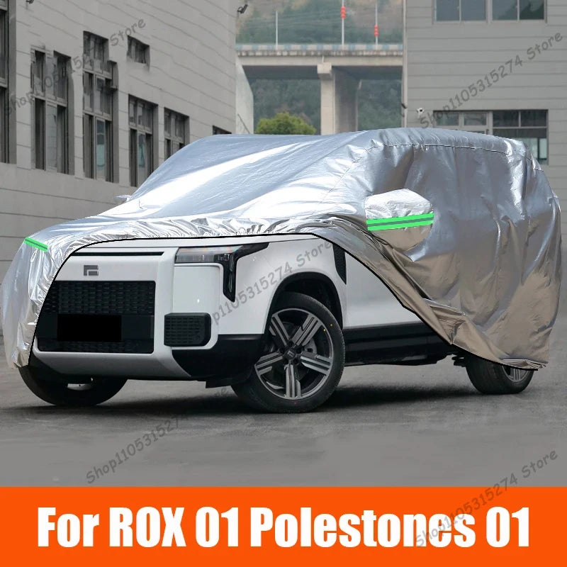 For ROX 01 Polestones 01 2023 2024 2025 Full Car Covers Outdoor Sun Anti UV Rain Snow Dust Protection Oxford Cloth Accessories
