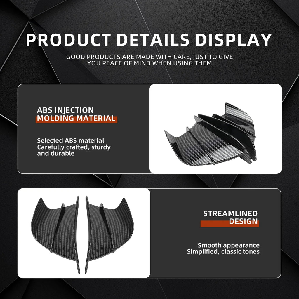 Motorcycle Winglet Aerodynamic Wing Kit Spoiler For Kawasaki Ninja ZX6R YAMAHA ZYF R1 R6 Universal Motor ATV UTV Accessories