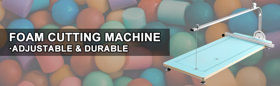 SucceBuy Macchina Tagliatrice per Schiuma Angolo Regolabile Temperatura Controllabile Tavolo in MDF + Lega Kit Utensili per Taglio Polistirolo Spugna