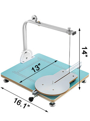 SucceBuy Macchina Tagliatrice per Schiuma Angolo Regolabile Temperatura Controllabile Tavolo in MDF + Lega Kit Utensili per Taglio Polistirolo Spugna
