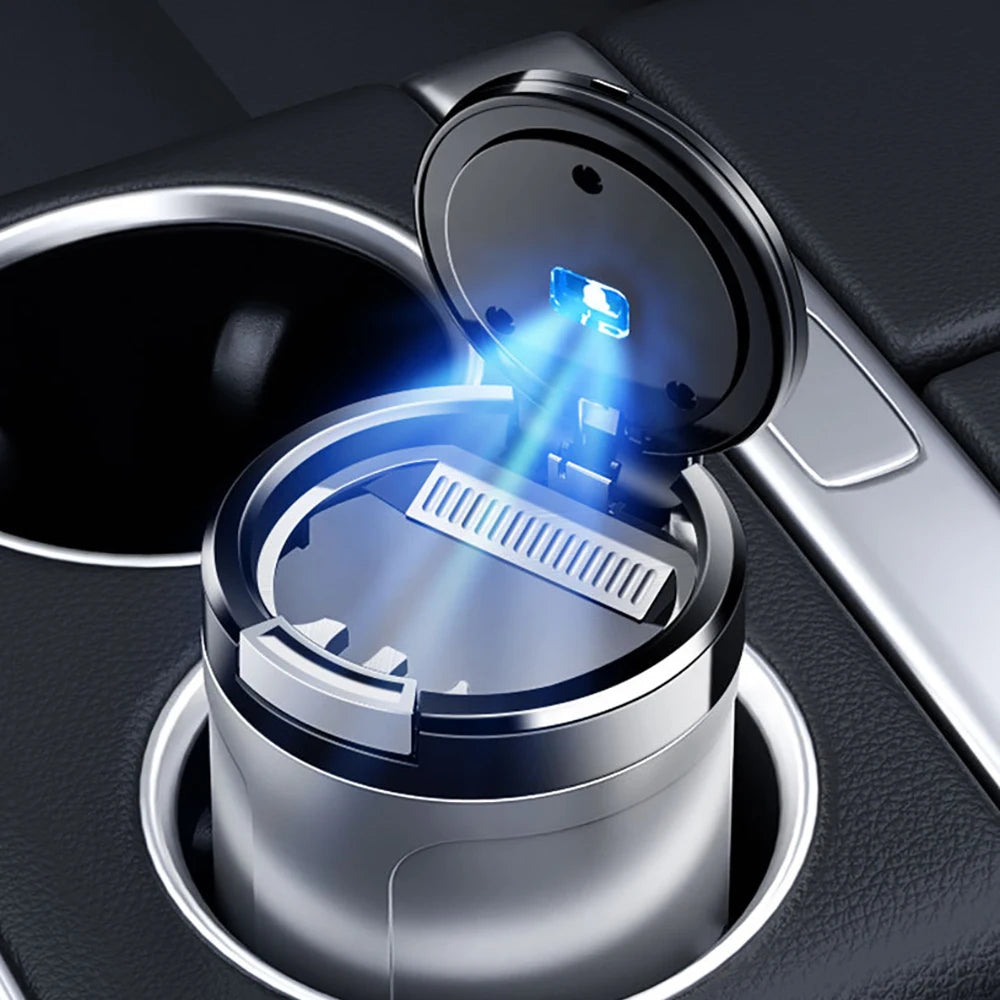 Car Ashtray With Lid LED Light Fit For  2023 2024 2025 2026 BAIC JISHI Polestone 01 Rox 01 Metal Lined Car Interior Ashtray